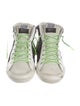 Golden Goose Leather Animal Print Sneakers