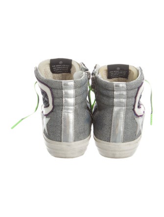 Golden Goose Leather Animal Print Sneakers