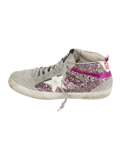 Golden Goose Suede Colorblock Pattern Sneakers