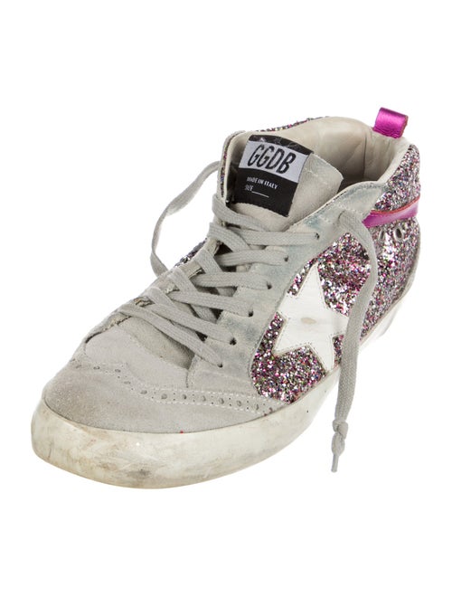 Golden Goose Suede Colorblock Pattern Sneakers