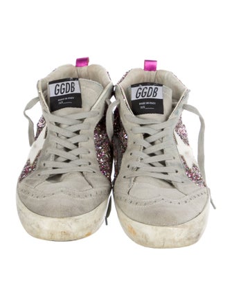 Golden Goose Suede Colorblock Pattern Sneakers