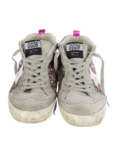 Golden Goose Suede Colorblock Pattern Sneakers