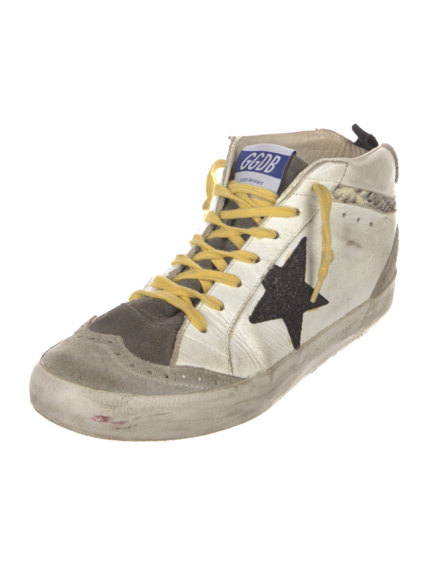 Golden Goose Leather Animal Print Sneakers