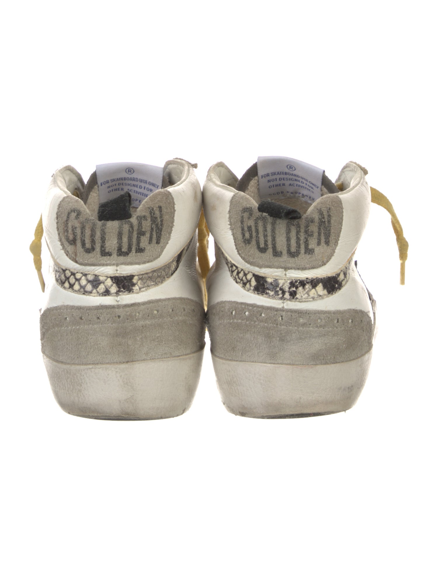 Golden Goose Leather Animal Print Sneakers