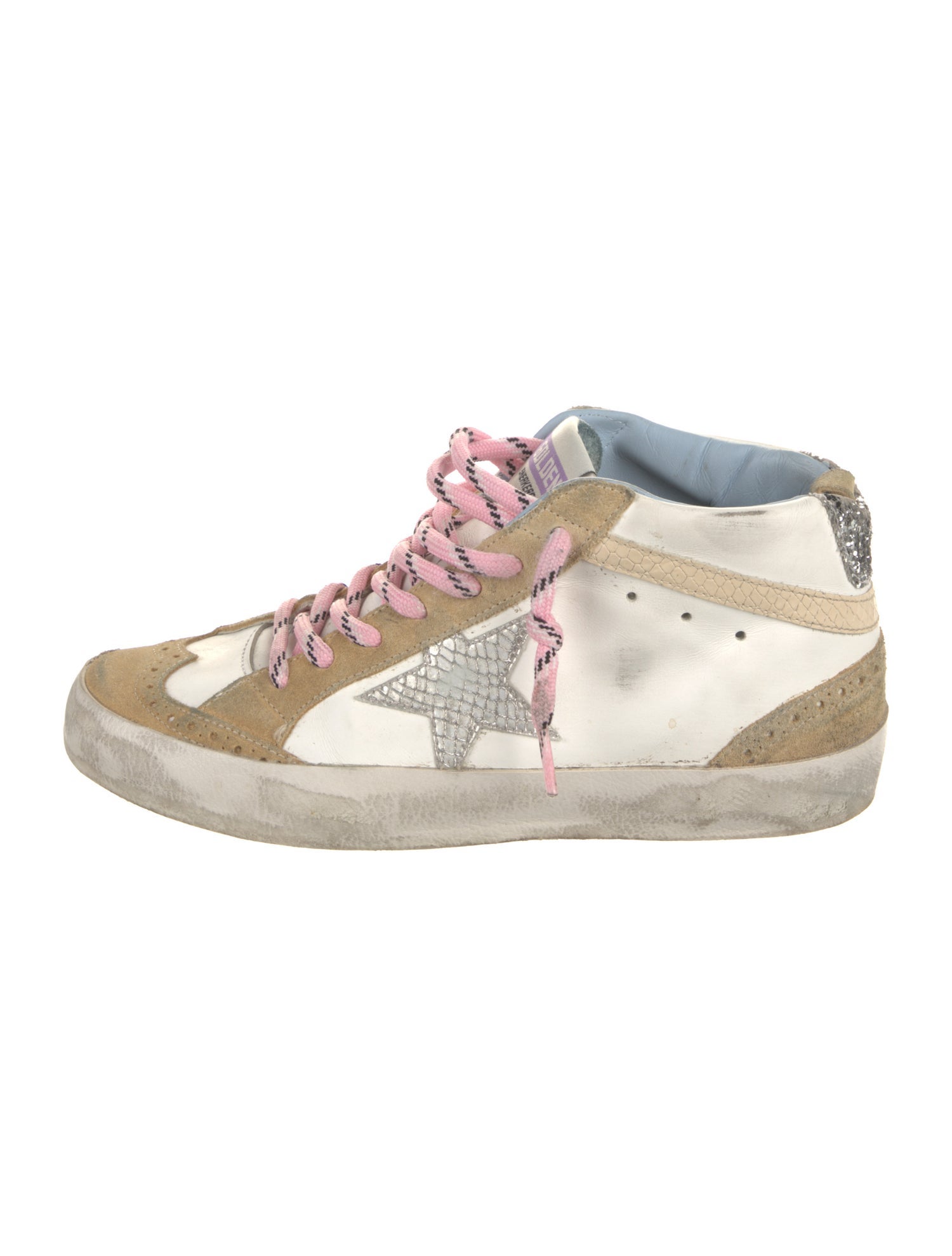 Golden Goose Leather Printed Sneakers