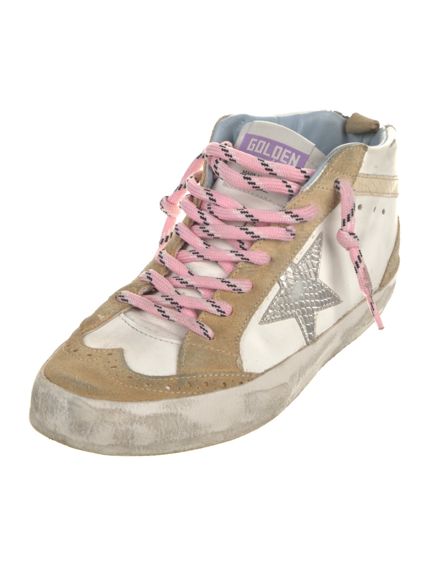 Golden Goose Leather Printed Sneakers