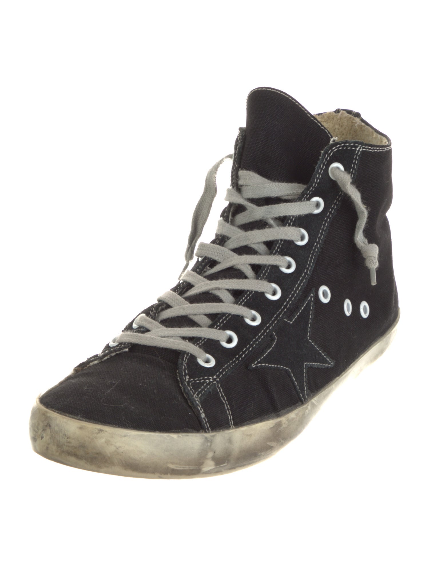 Golden Goose Canvas Distressed Accents Sneakers