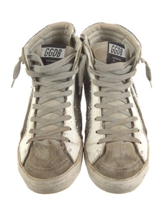 Golden Goose Leather Colorblock Pattern Sneakers
