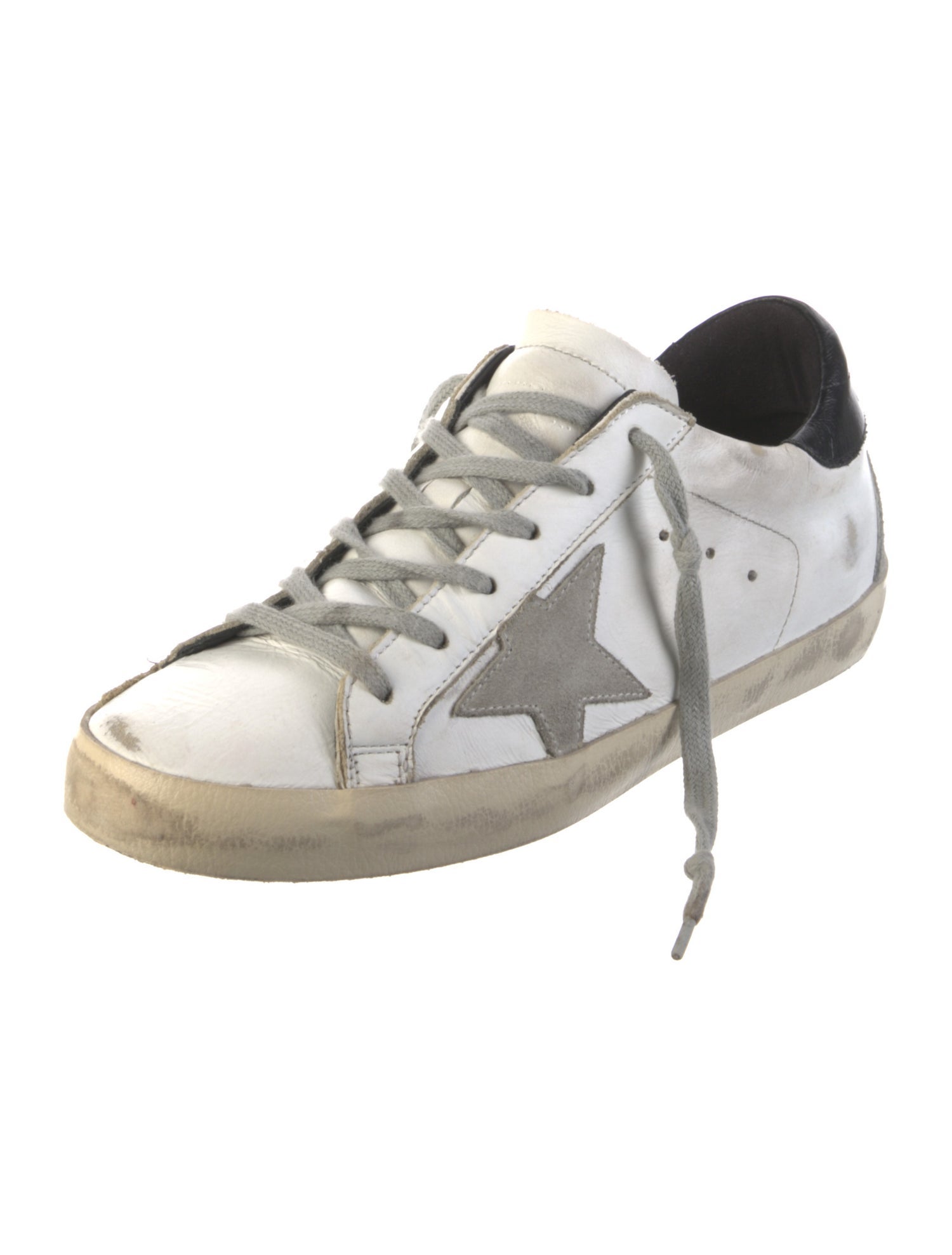 Golden Goose Leather Colorblock Pattern Sneakers