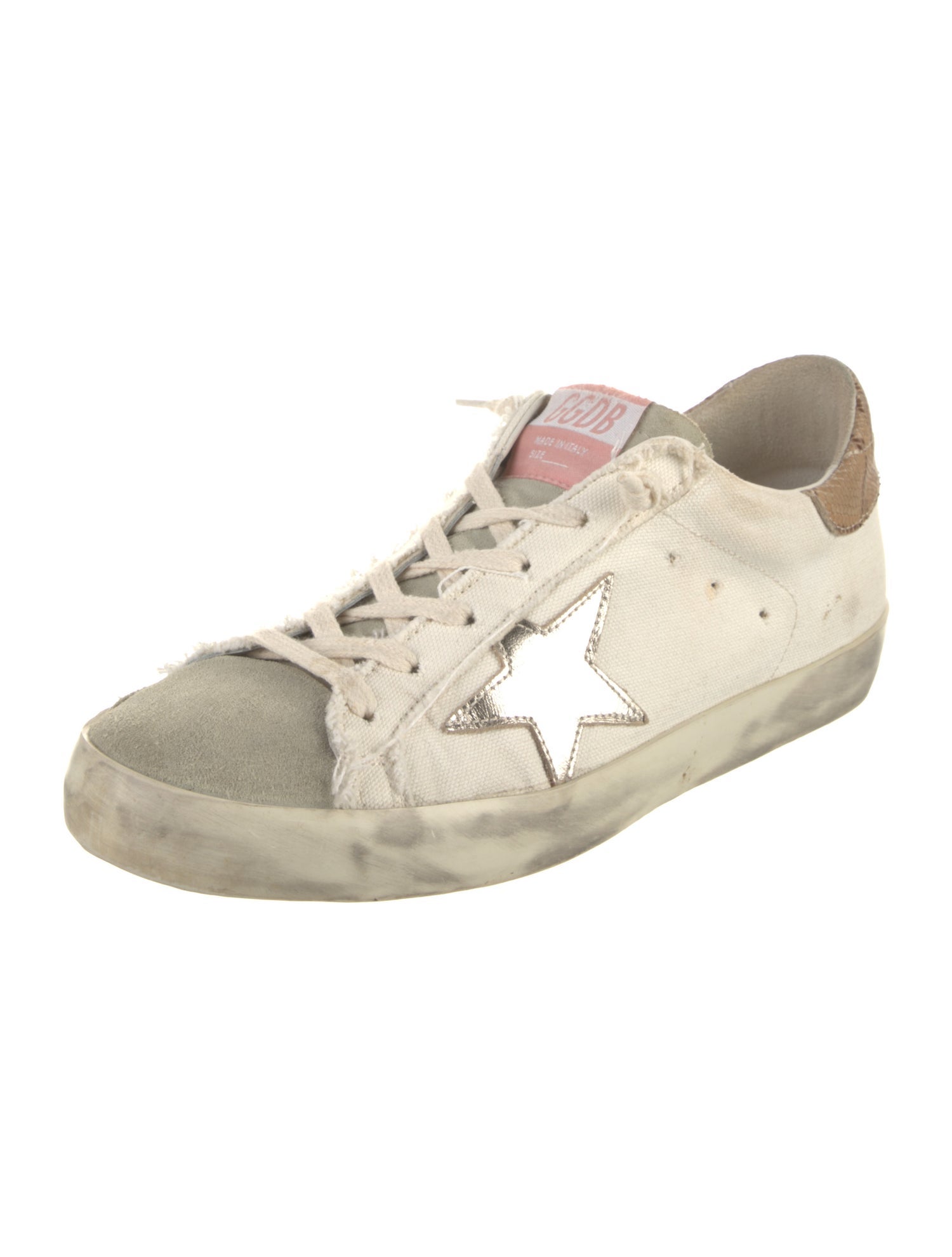 Golden Goose Leather Distressed Accents Sneakers