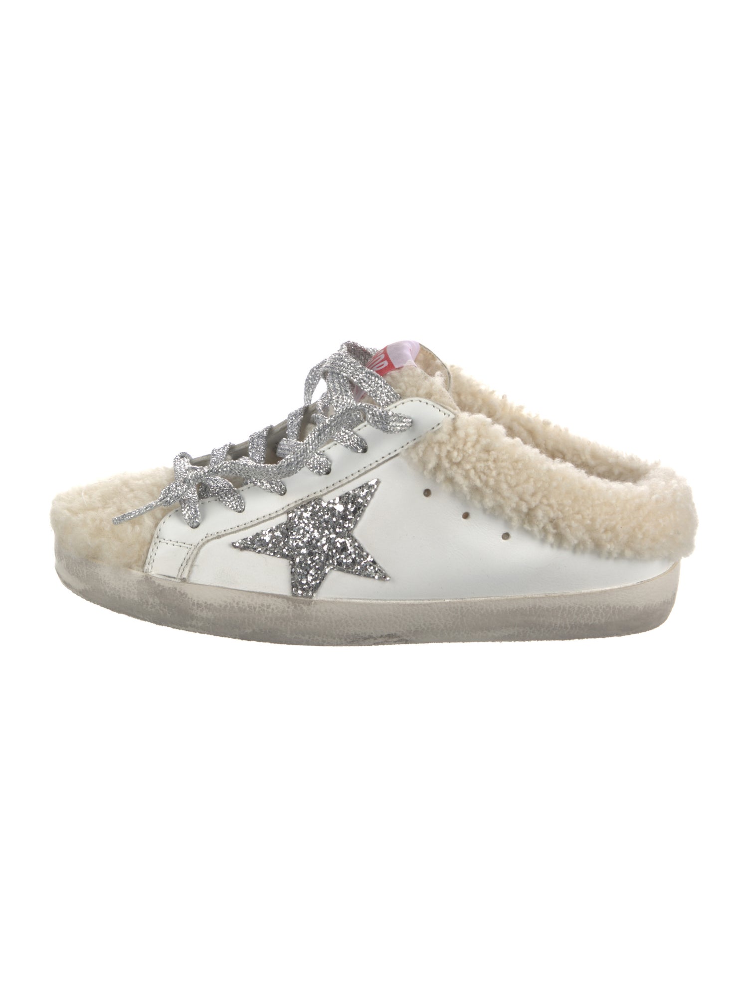 Golden Goose Leather Colorblock Pattern Sneakers