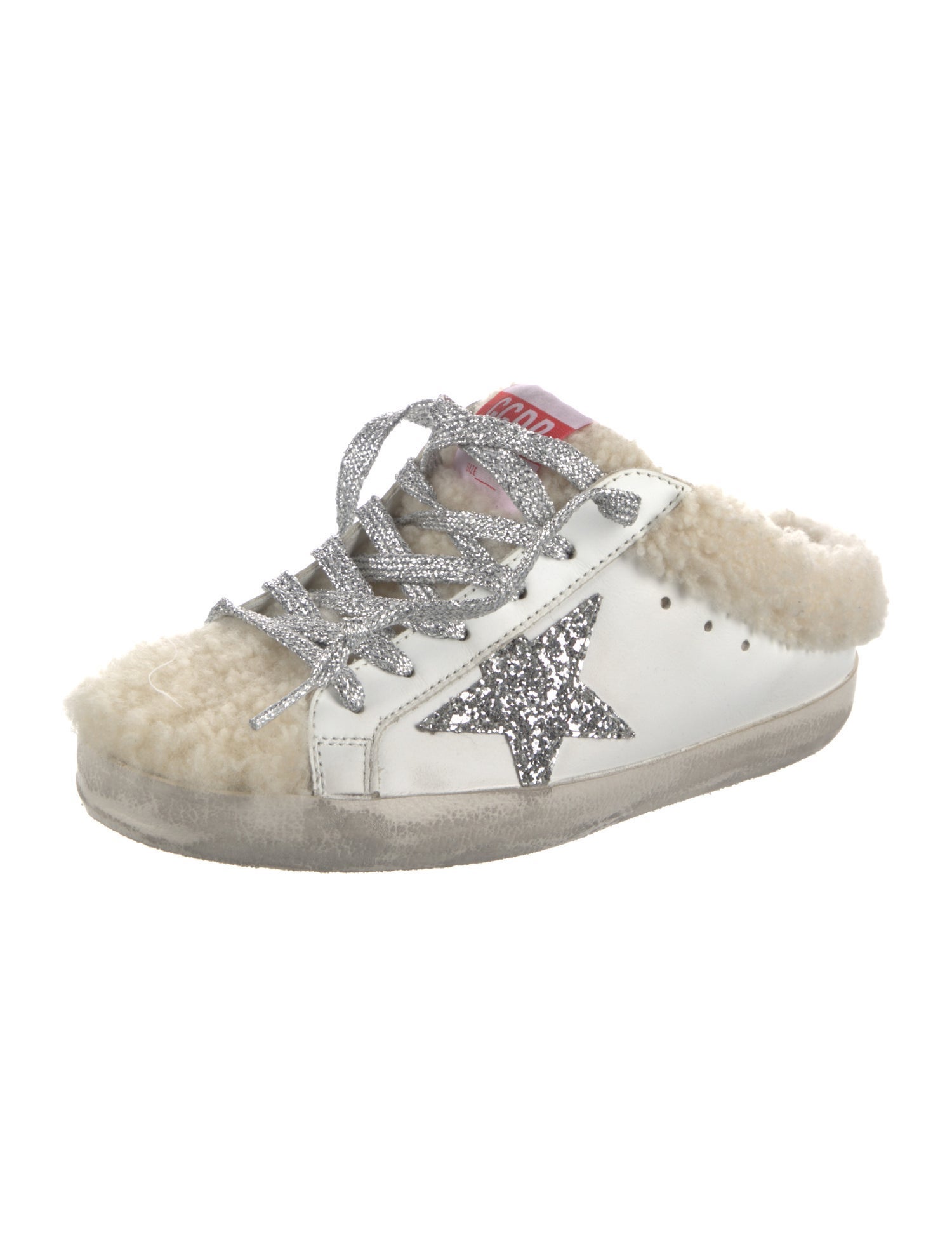 Golden Goose Leather Colorblock Pattern Sneakers