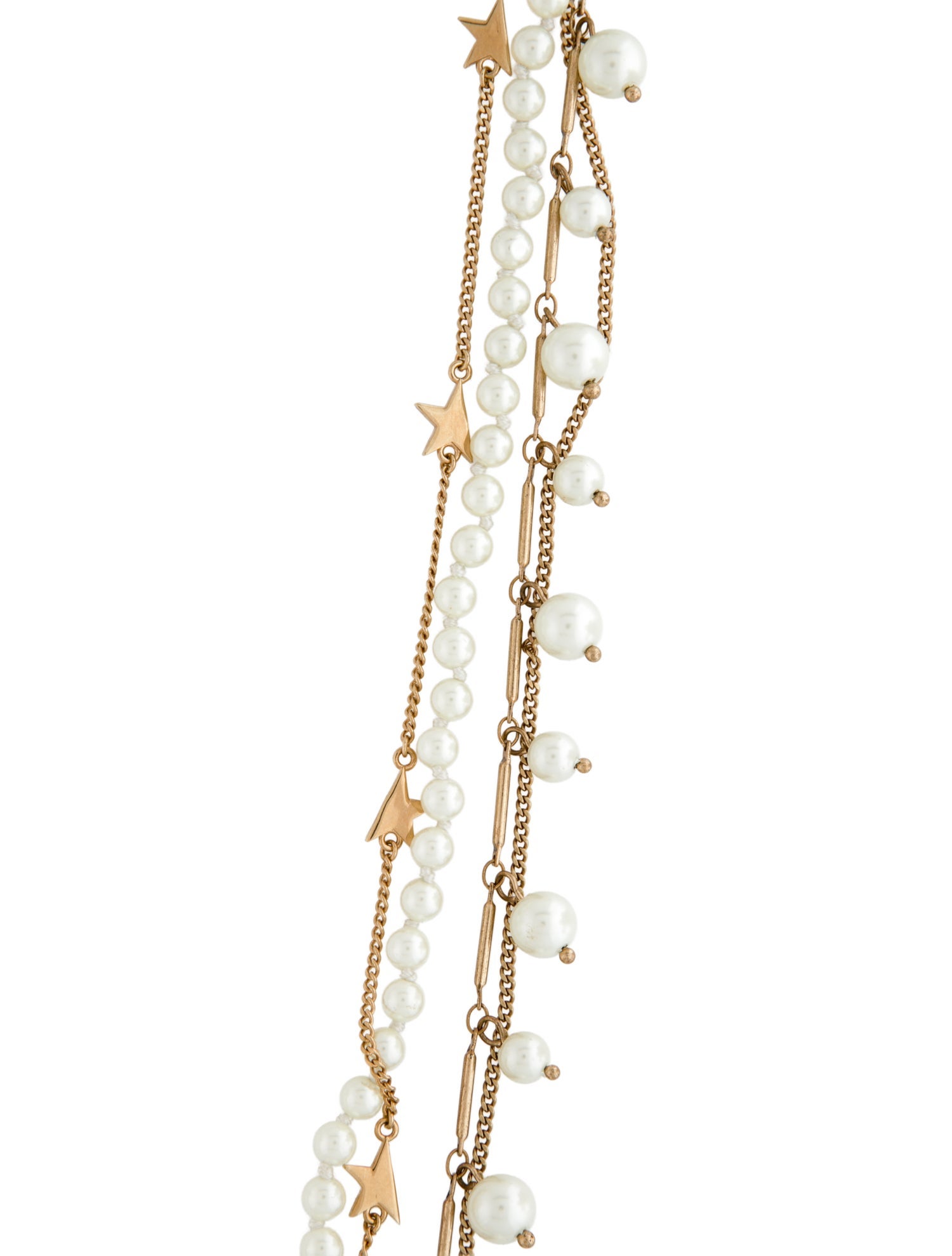 Golden Goose Faux Pearl Heritage Multi-Chain Necklace