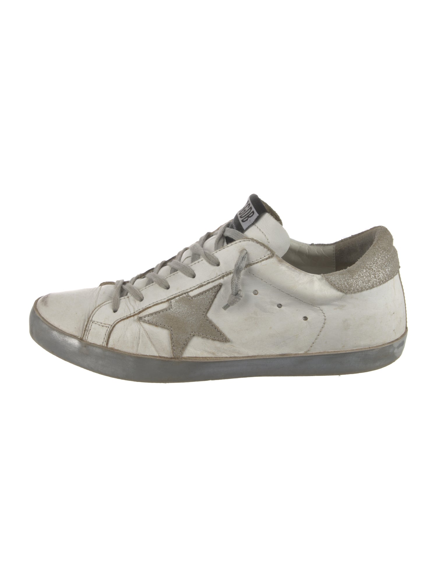 Golden Goose Leather Distressed Accents Sneakers