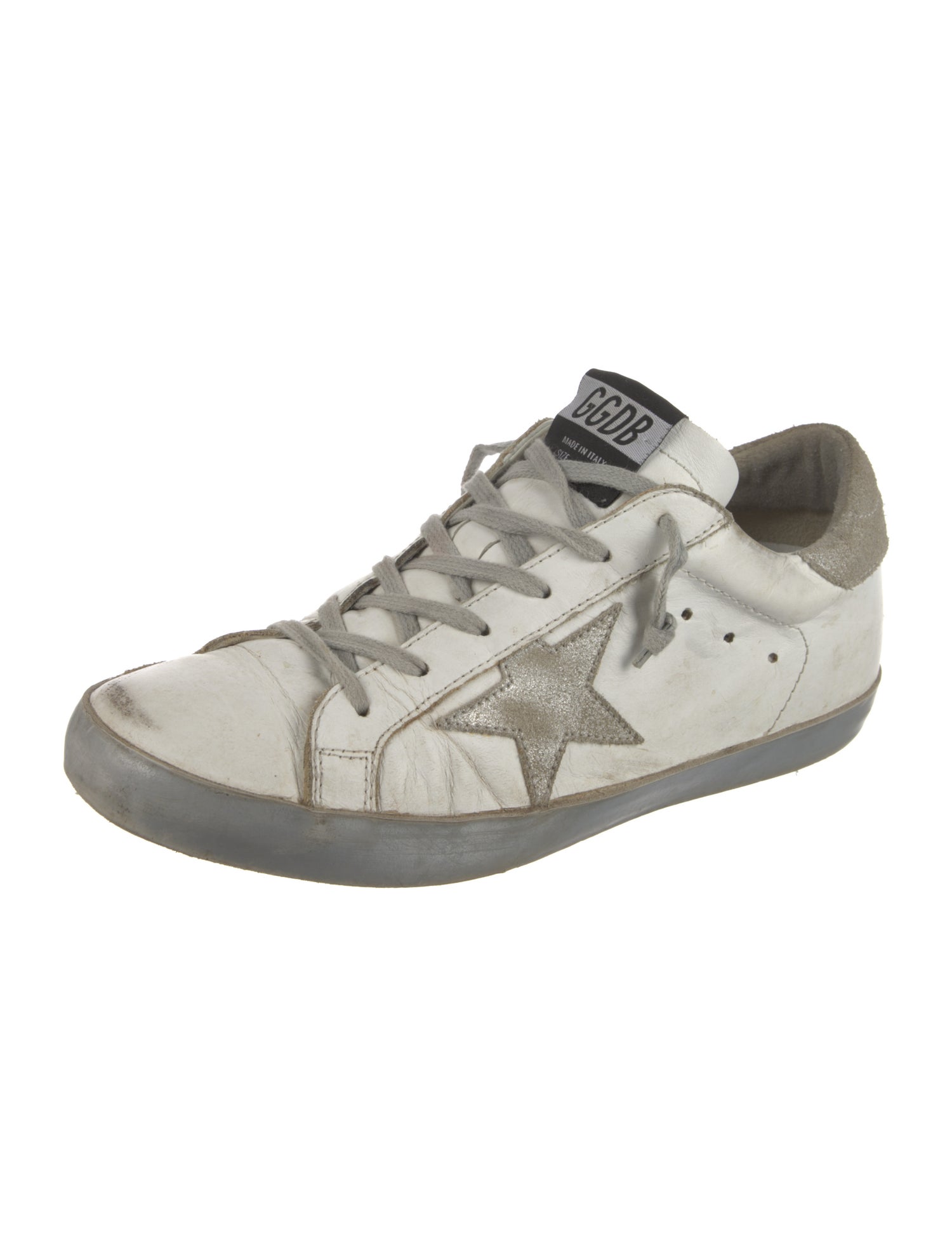 Golden Goose Leather Distressed Accents Sneakers