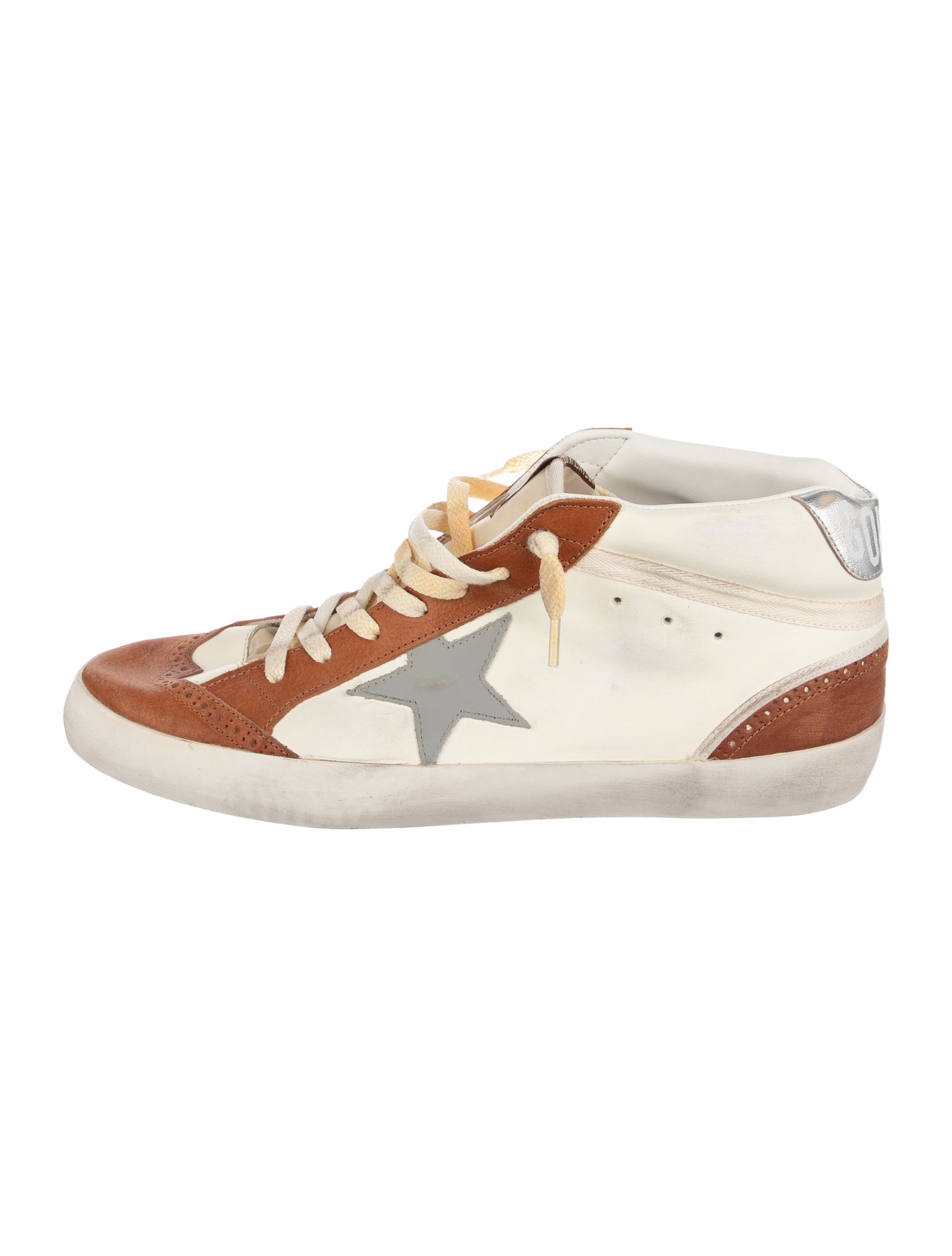 Golden Goose Leather Distressed Accents Sneakers