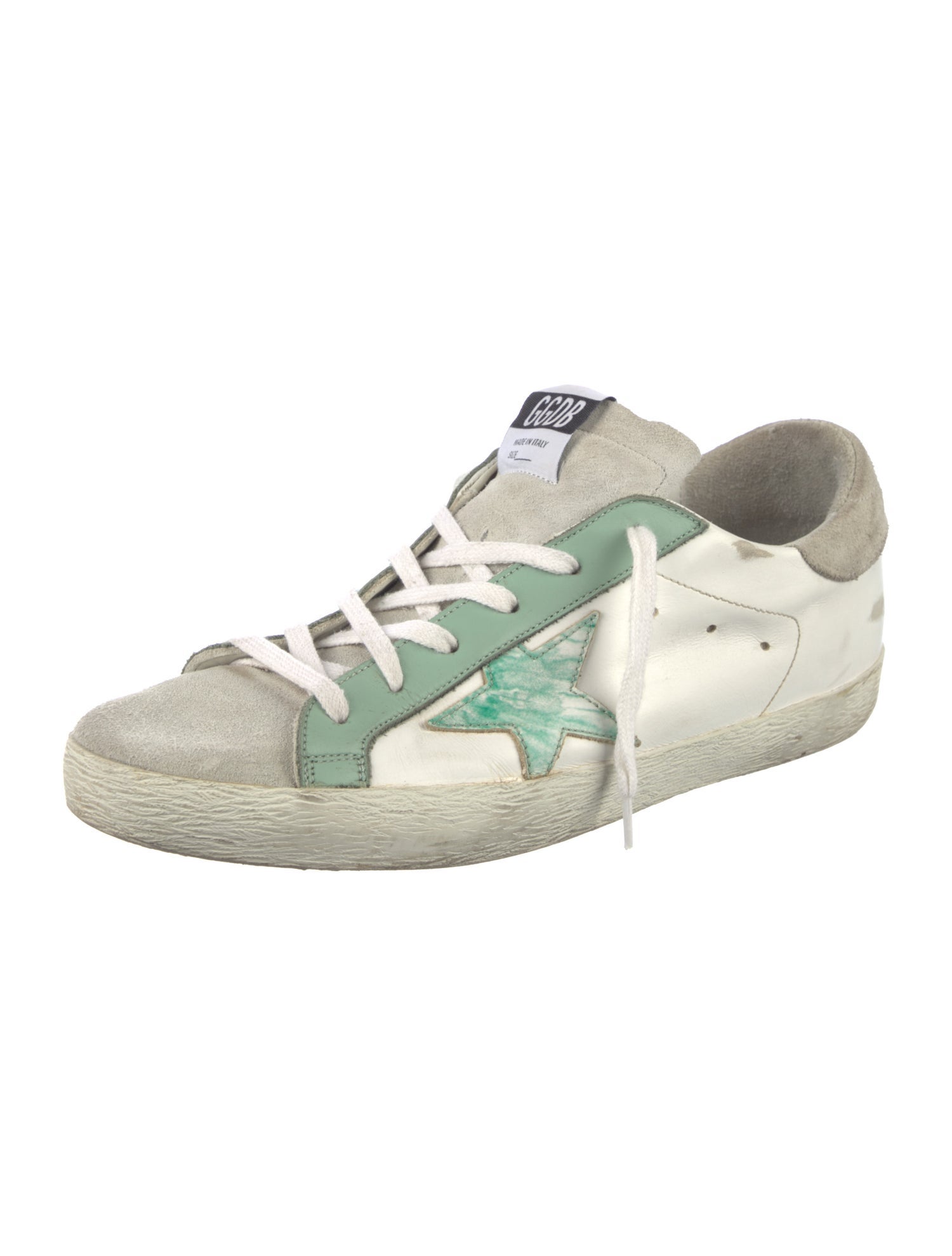 Golden Goose Leather Colorblock Pattern Sneakers