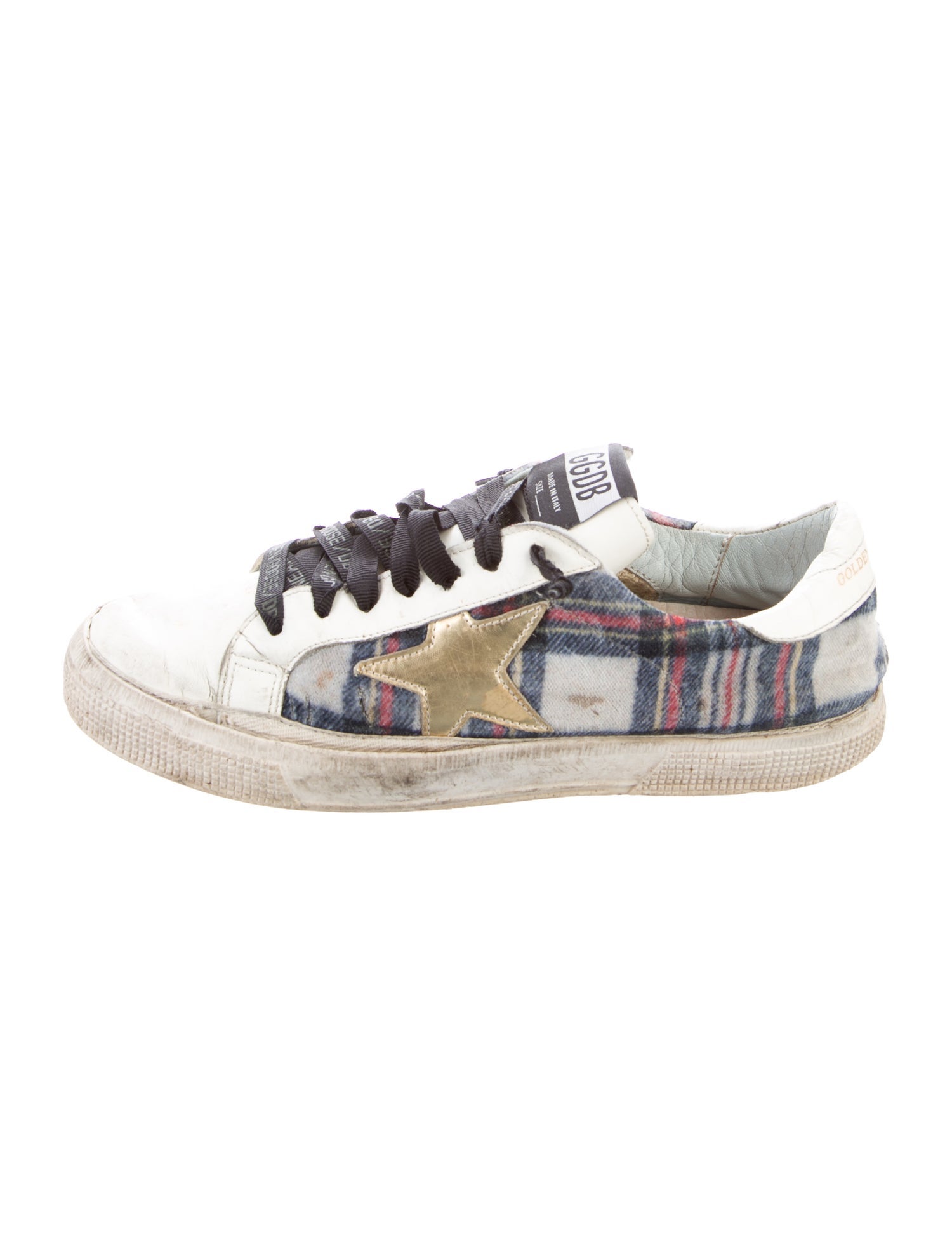 Golden Goose Printed Distressed Accents Sneakers