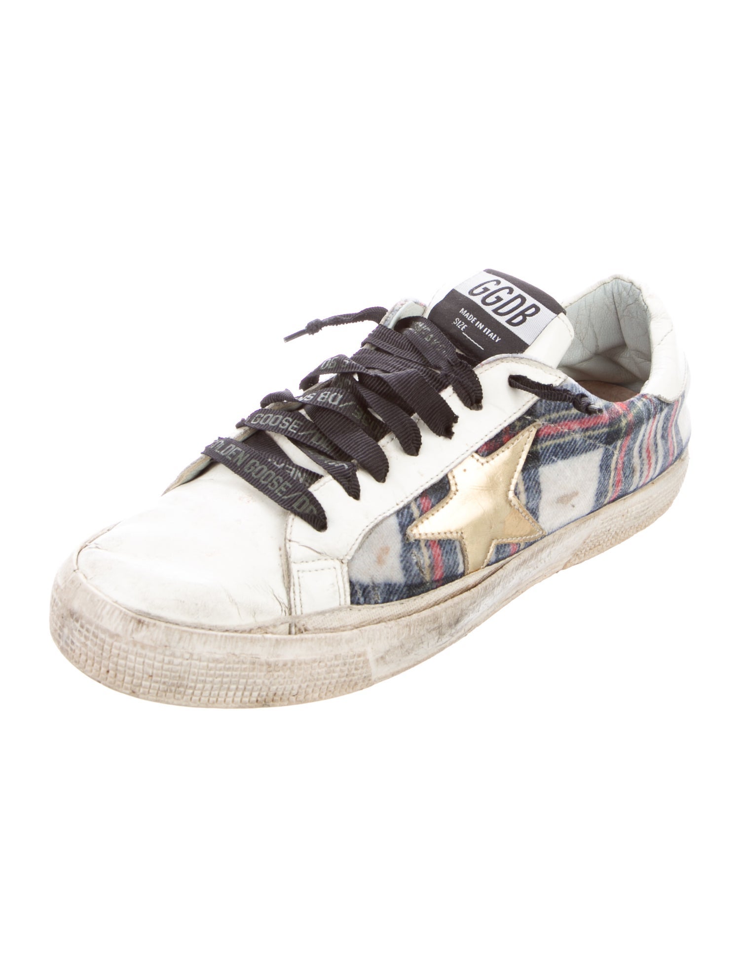 Golden Goose Printed Distressed Accents Sneakers