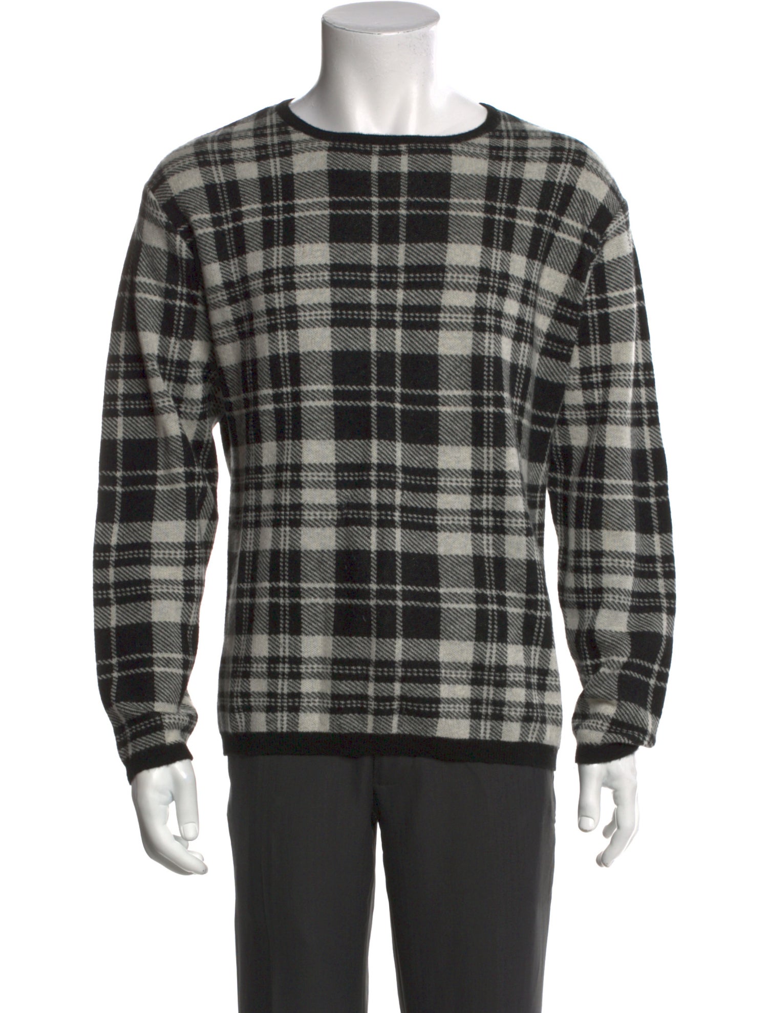 Golden Goose Plaid Print Crew Neck Pullover