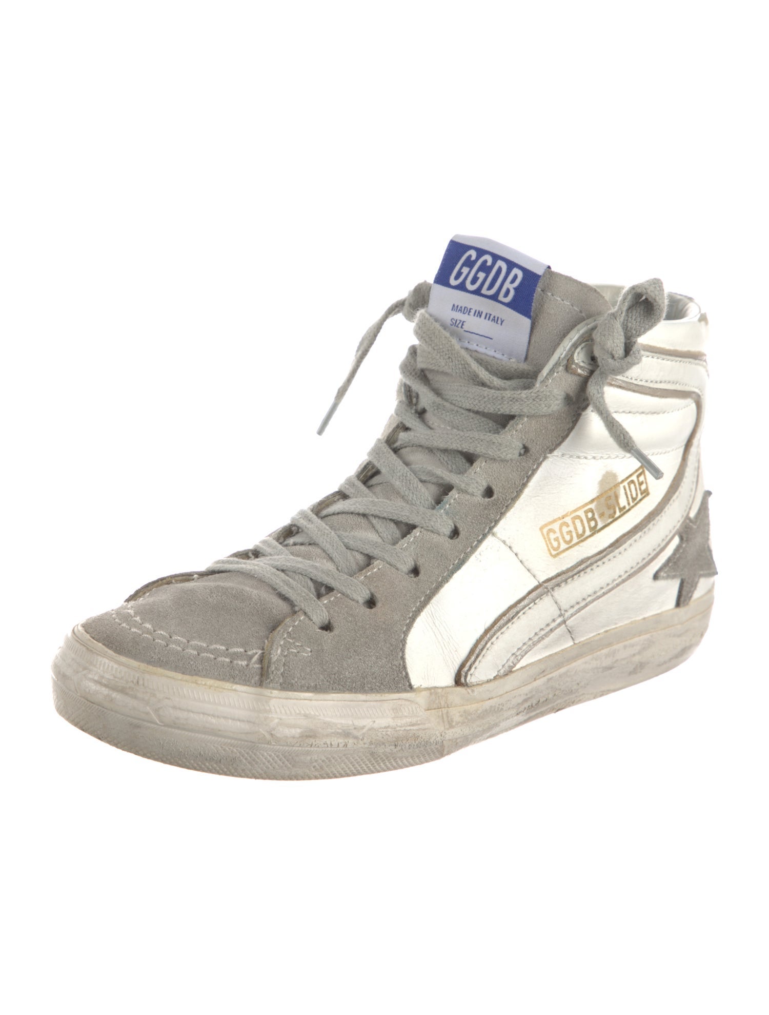 Golden Goose Leather Colorblock Pattern Sneakers