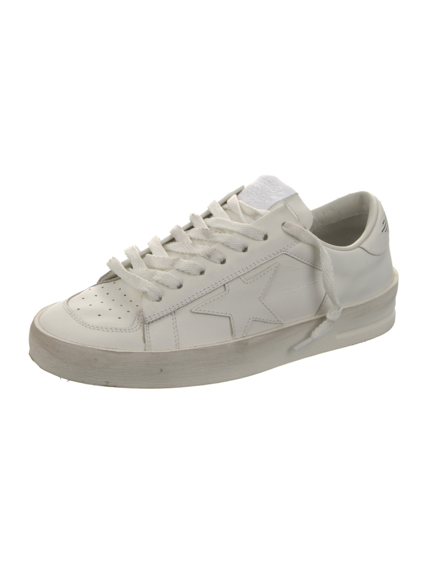 Golden Goose Leather Graphic Print Sneakers