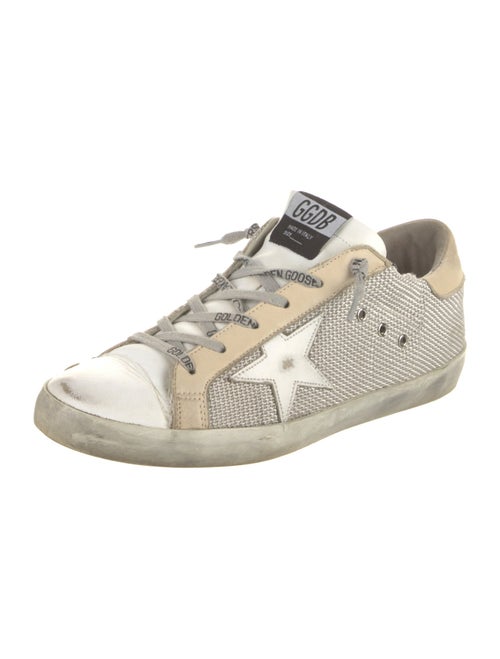 Golden Goose Leather Colorblock Pattern Sneakers