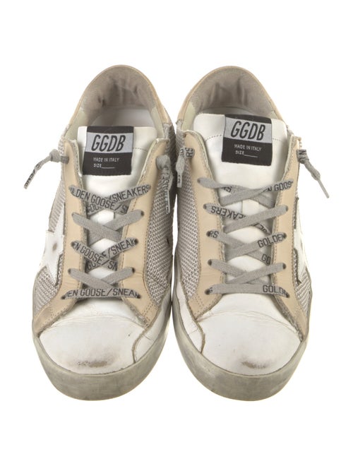 Golden Goose Leather Colorblock Pattern Sneakers