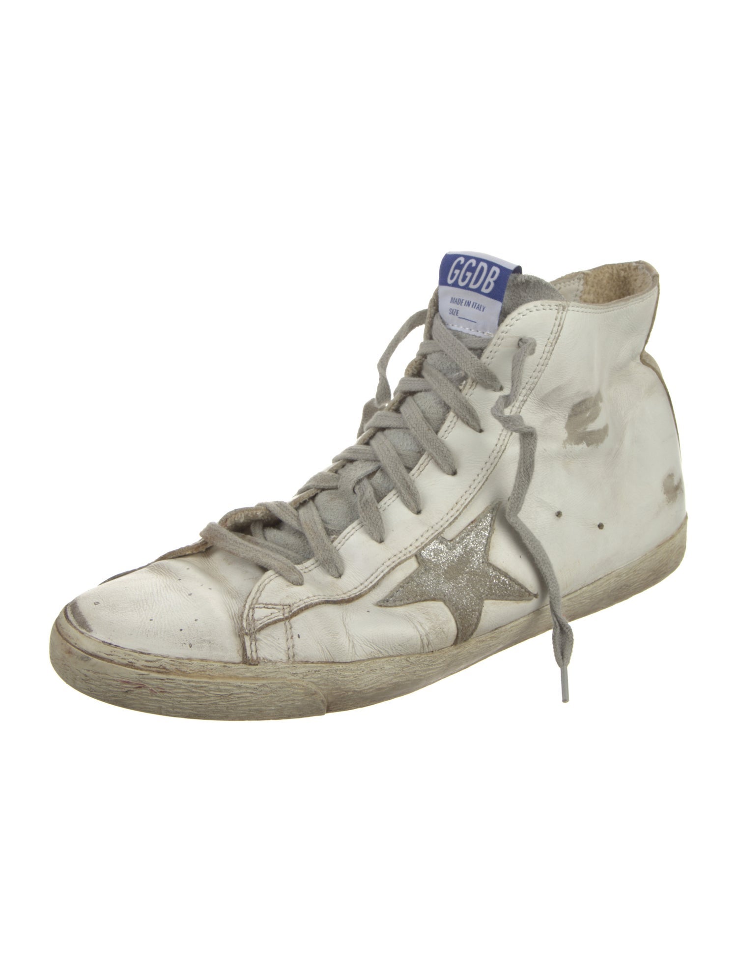 Golden Goose Leather Distressed Accents Sneakers