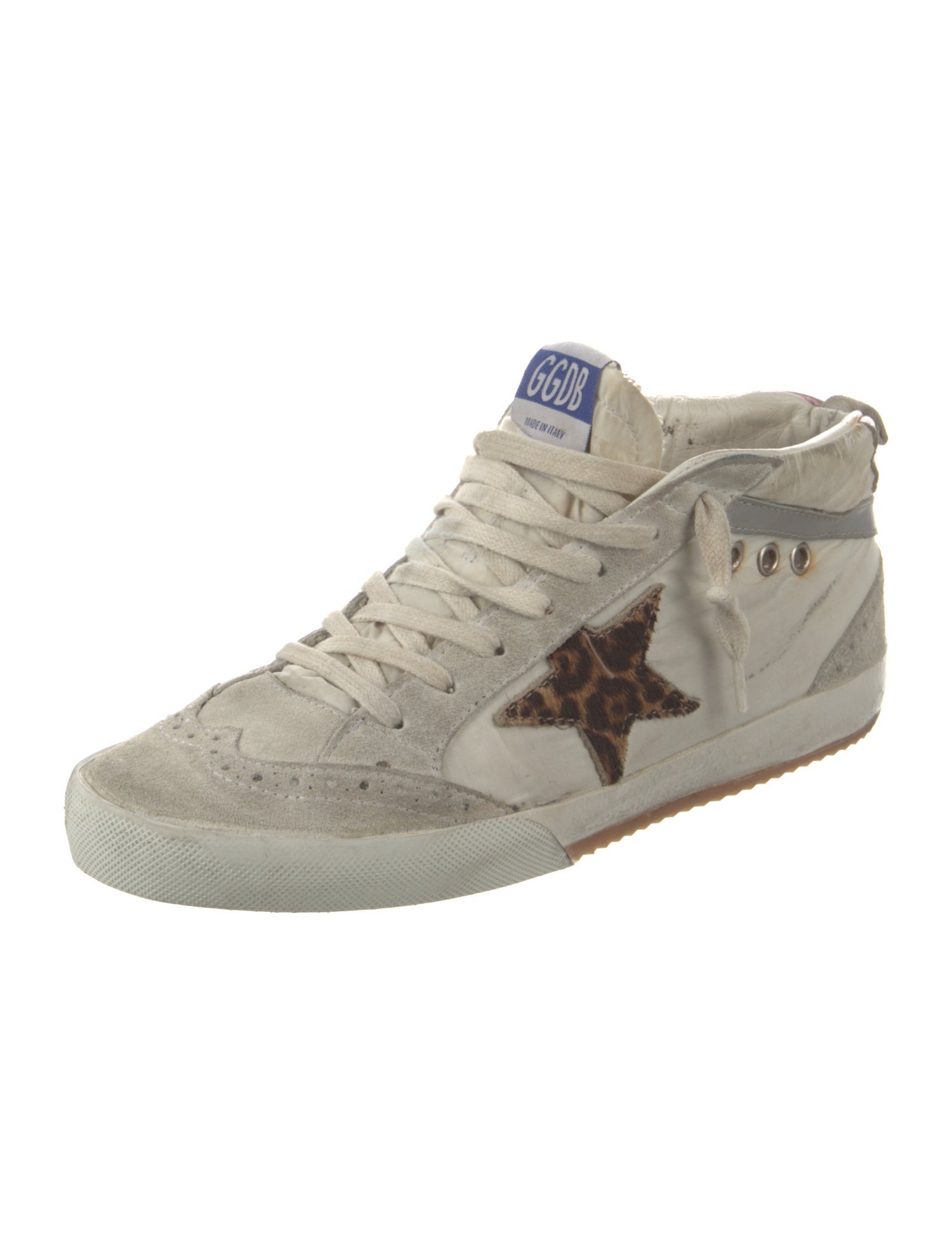 Golden Goose Nylon Animal Print Sneakers