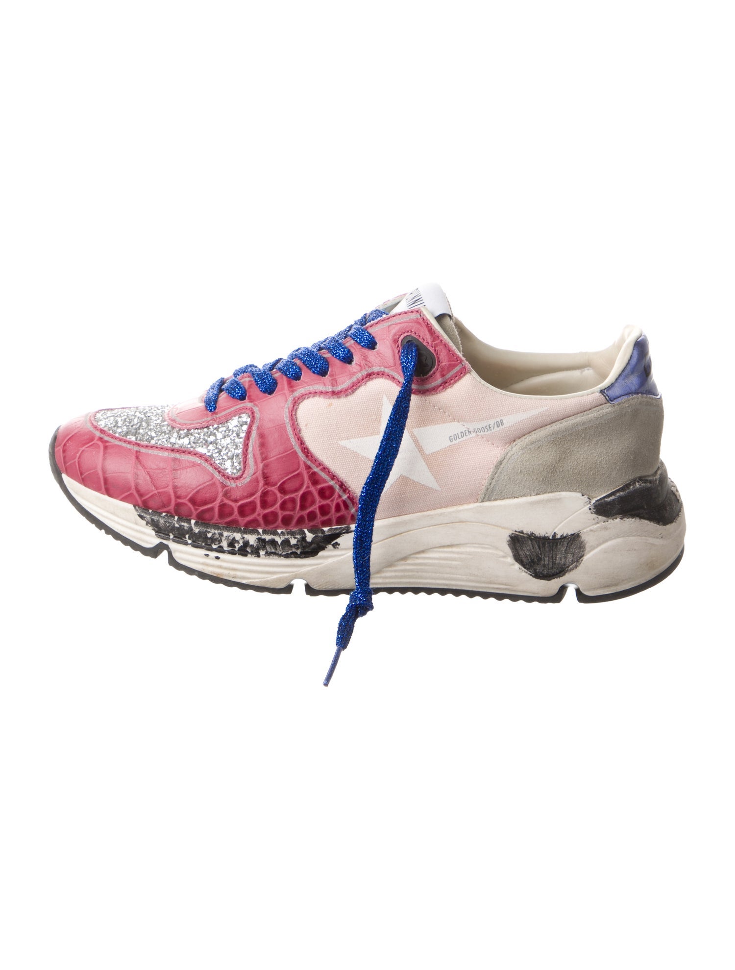 Golden Goose Leather Printed Sneakers
