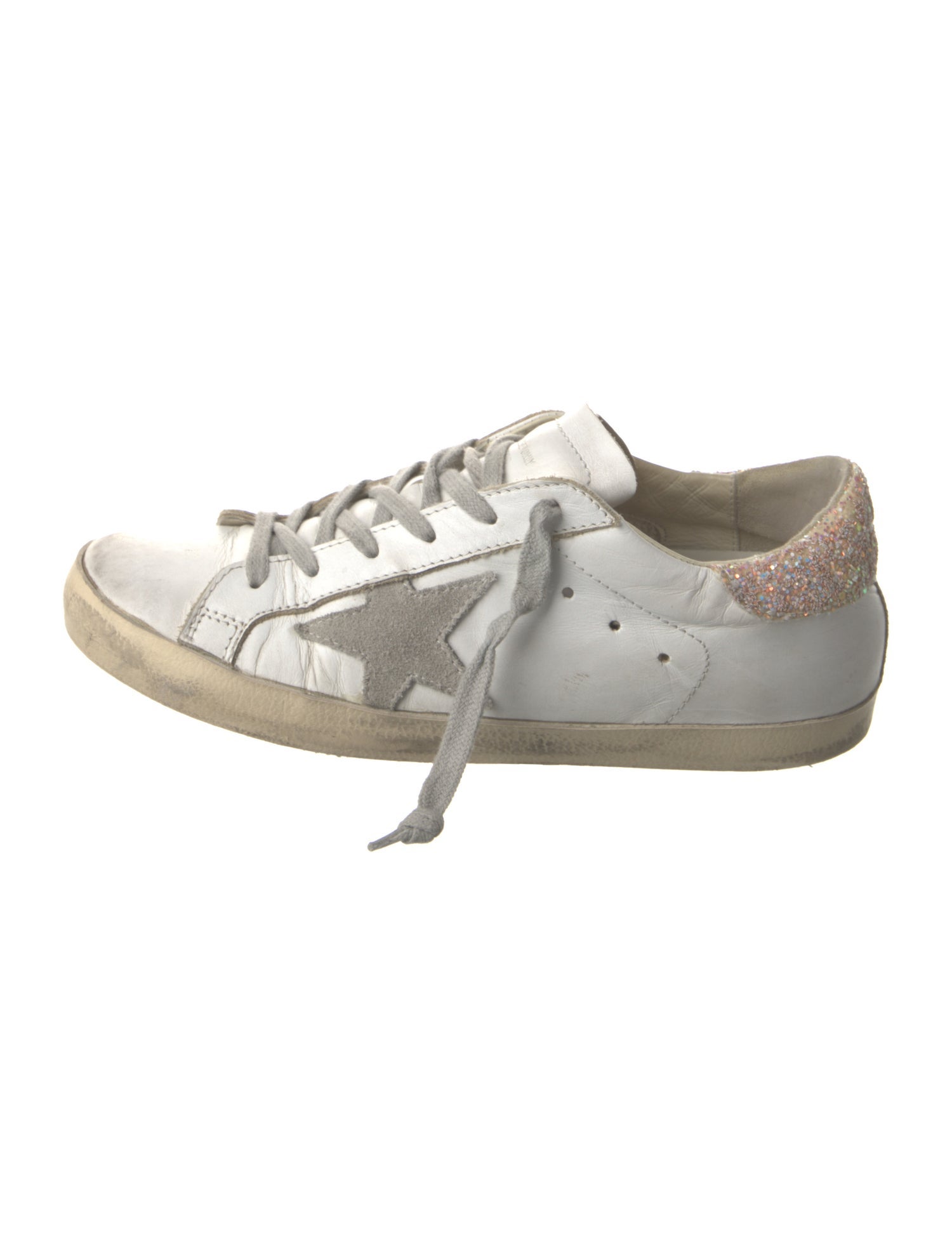 Golden Goose Leather Distressed Accents Sneakers