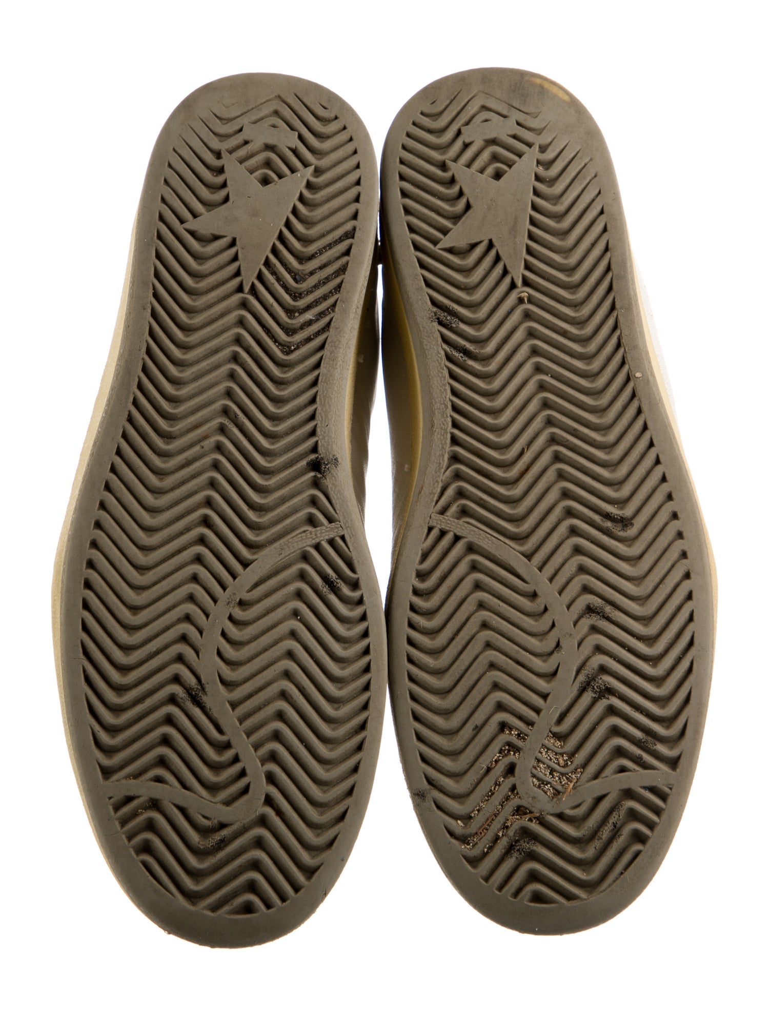 Golden Goose Leather Glitter Accents Sneakers