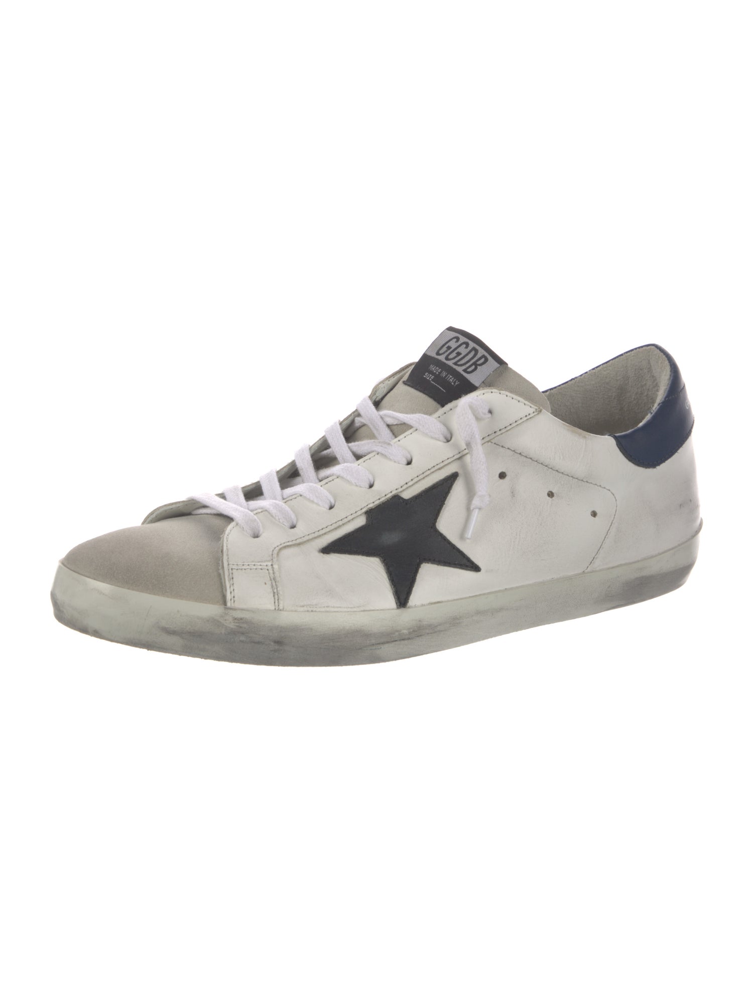 Golden Goose Leather Graphic Print Sneakers
