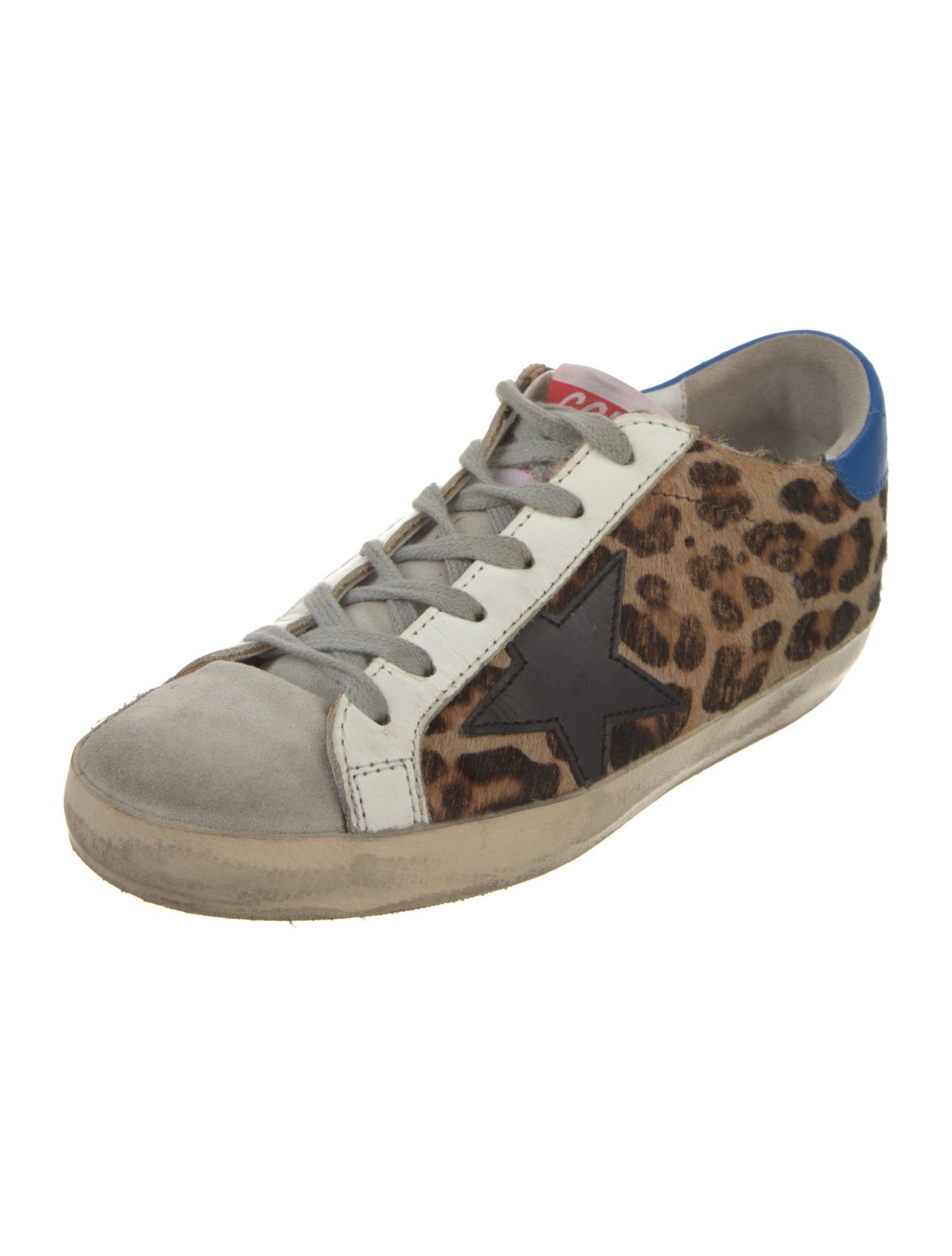 Golden Goose Ponyhair Animal Print Sneakers