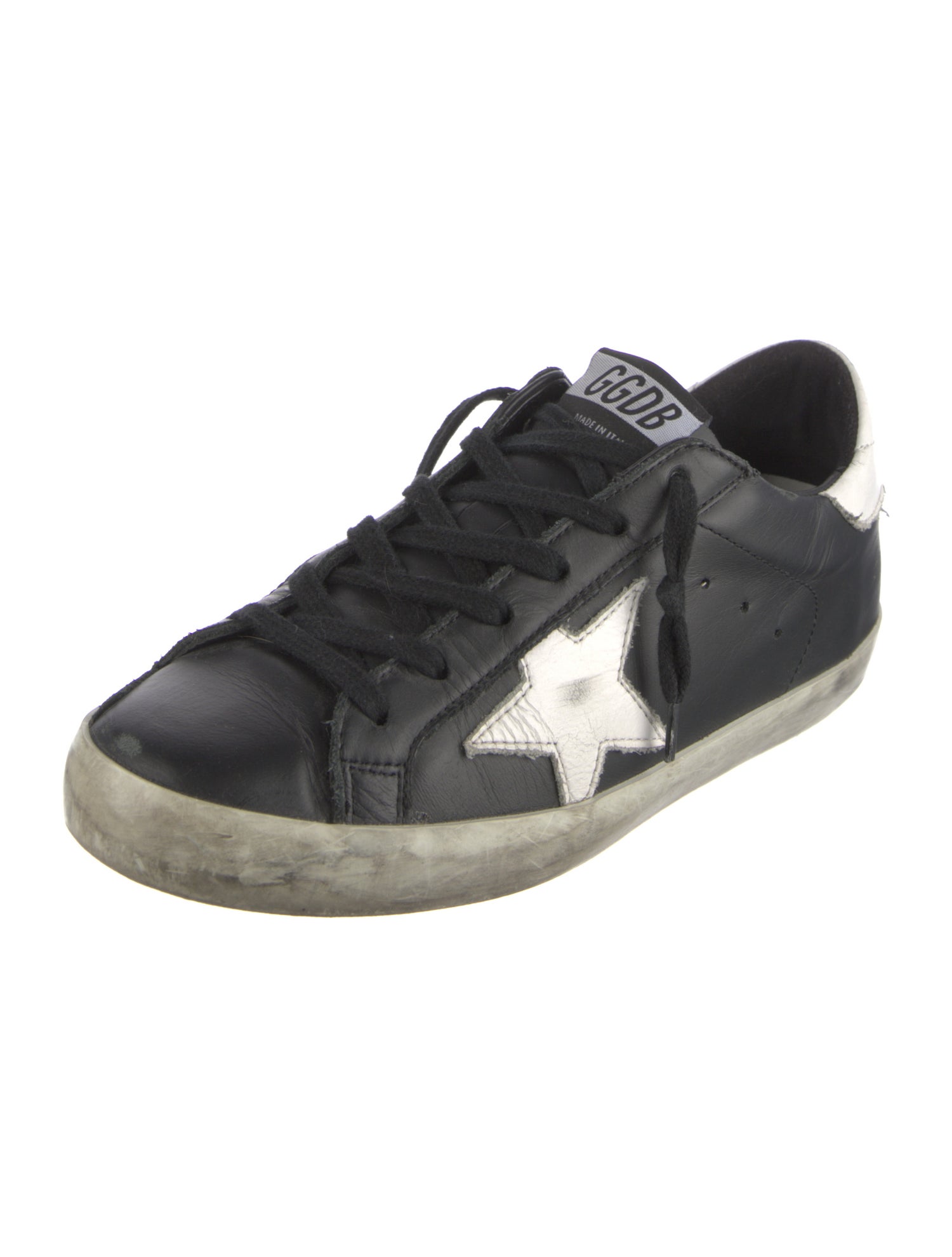 Golden Goose Leather Distressed Accents Sneakers
