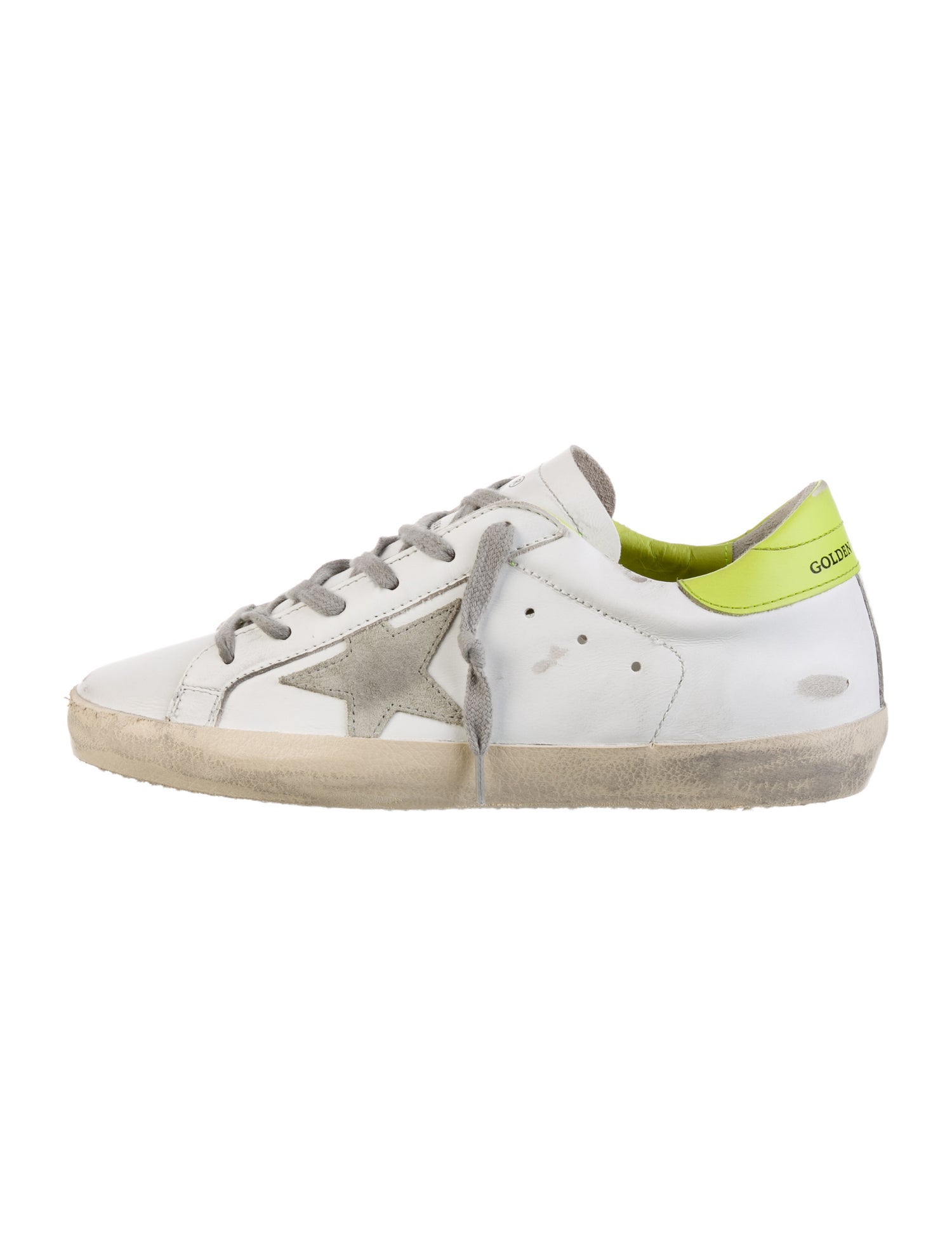 Golden Goose Leather Distressed Accents Sneakers