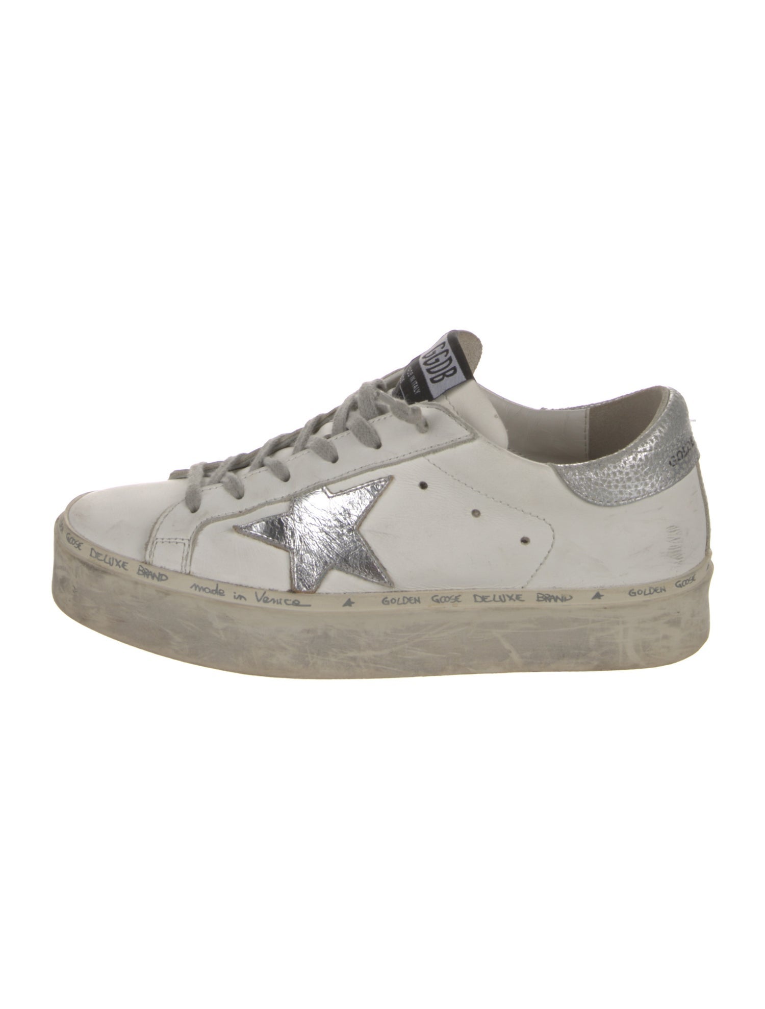 Golden Goose Leather Distressed Accents Sneakers