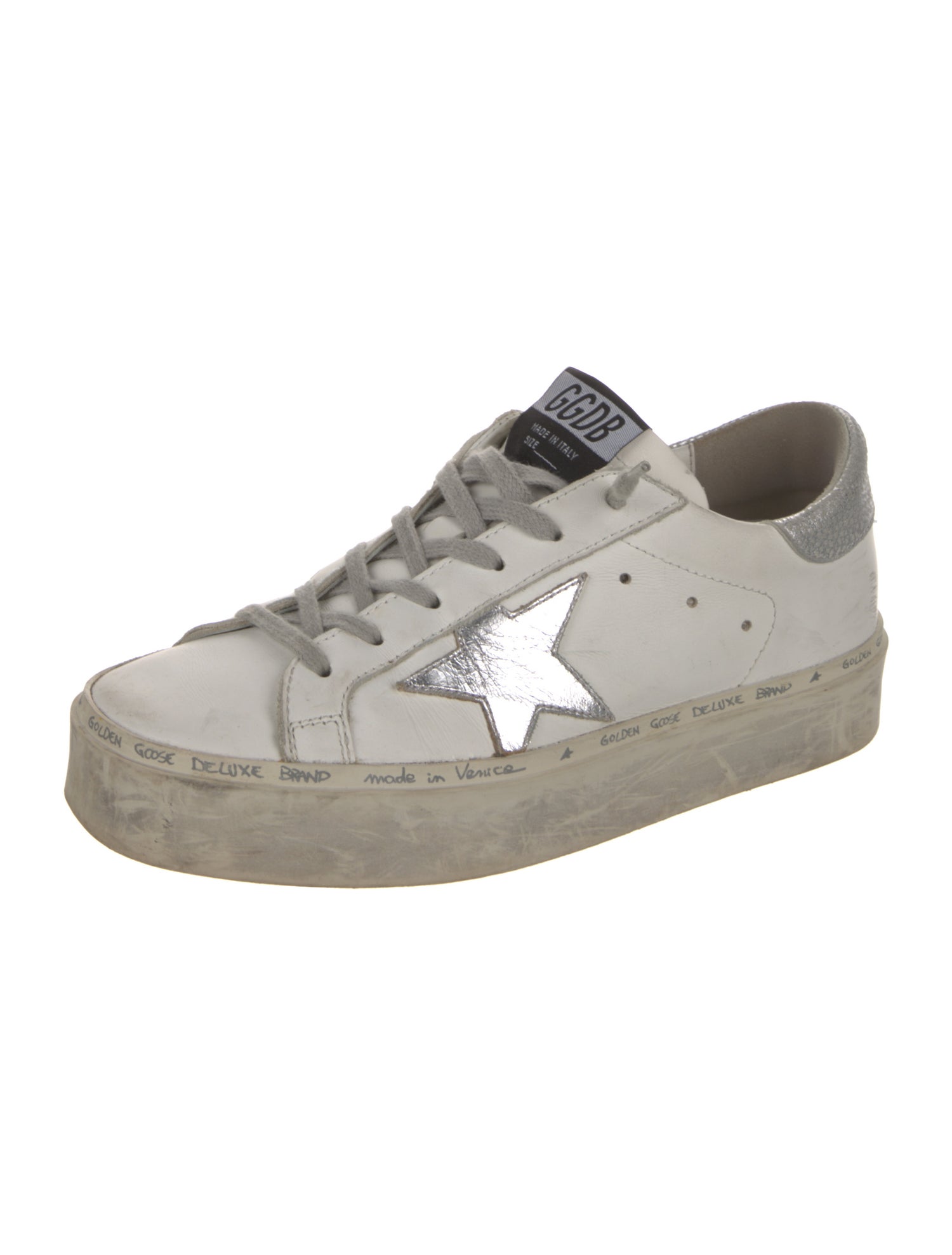 Golden Goose Leather Distressed Accents Sneakers