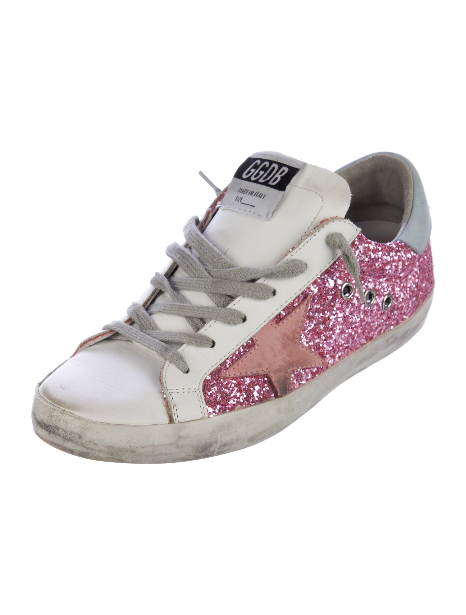 Golden Goose Glitter Colorblock Pattern Sneakers