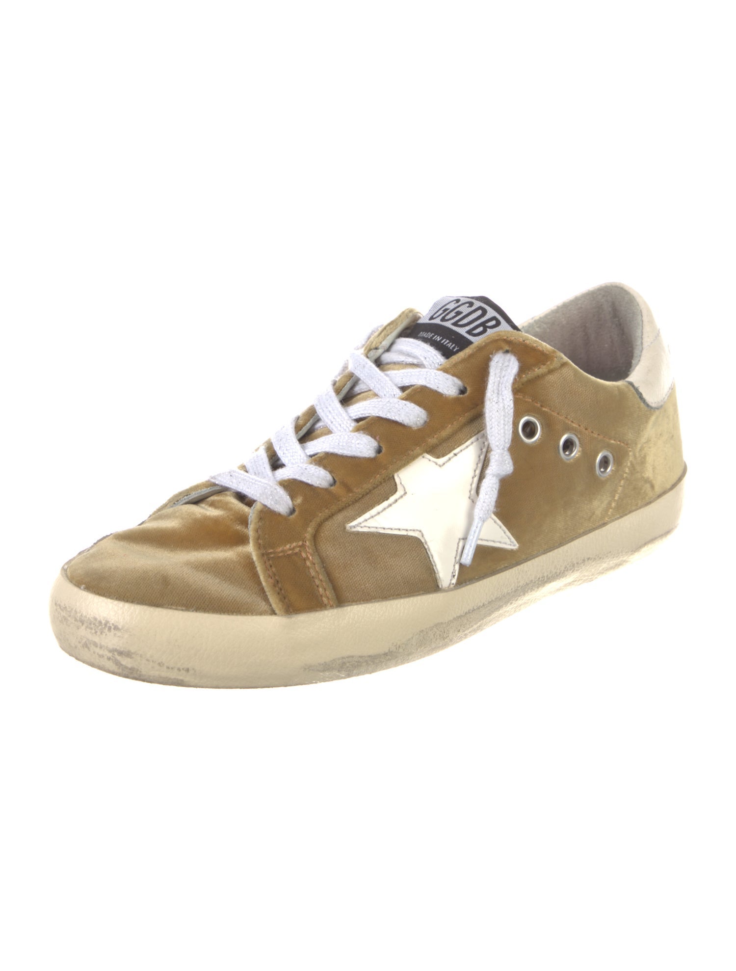 Golden Goose Velvet Colorblock Pattern Sneakers