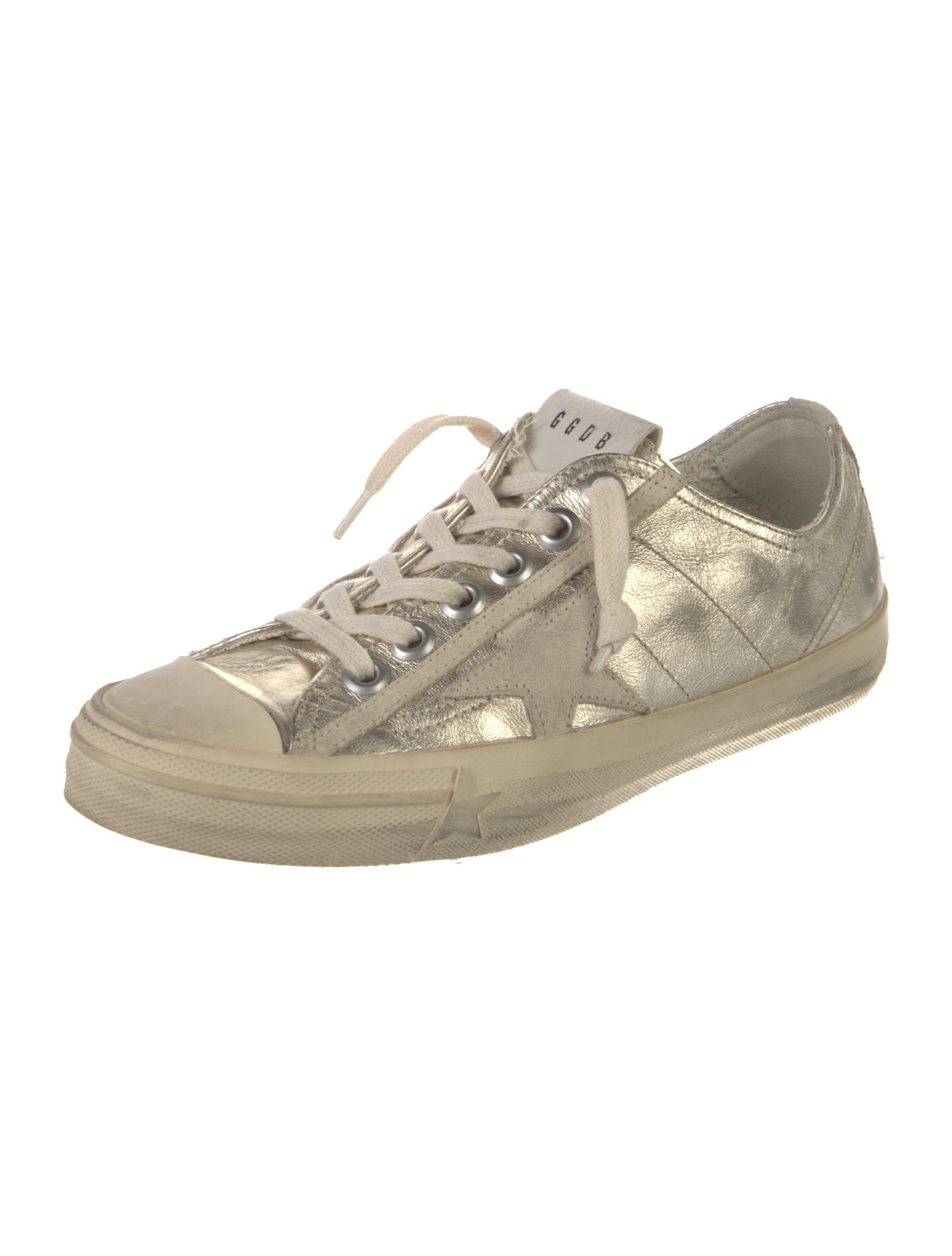Golden Goose Leather Distressed Accents Sneakers