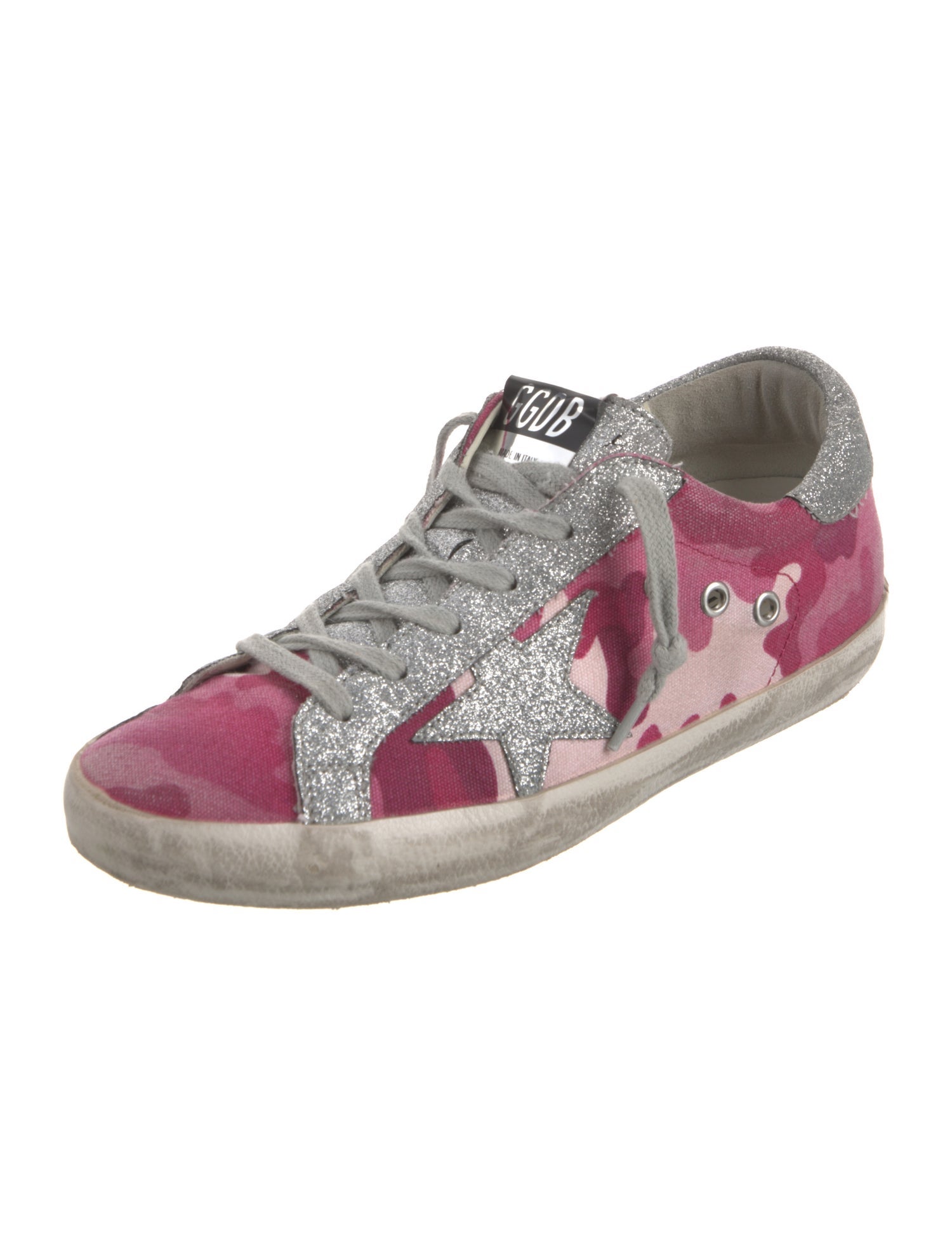 Golden Goose Canvas Printed Sneakers