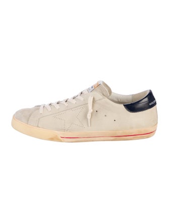 Golden Goose Leather Colorblock Pattern Sneakers