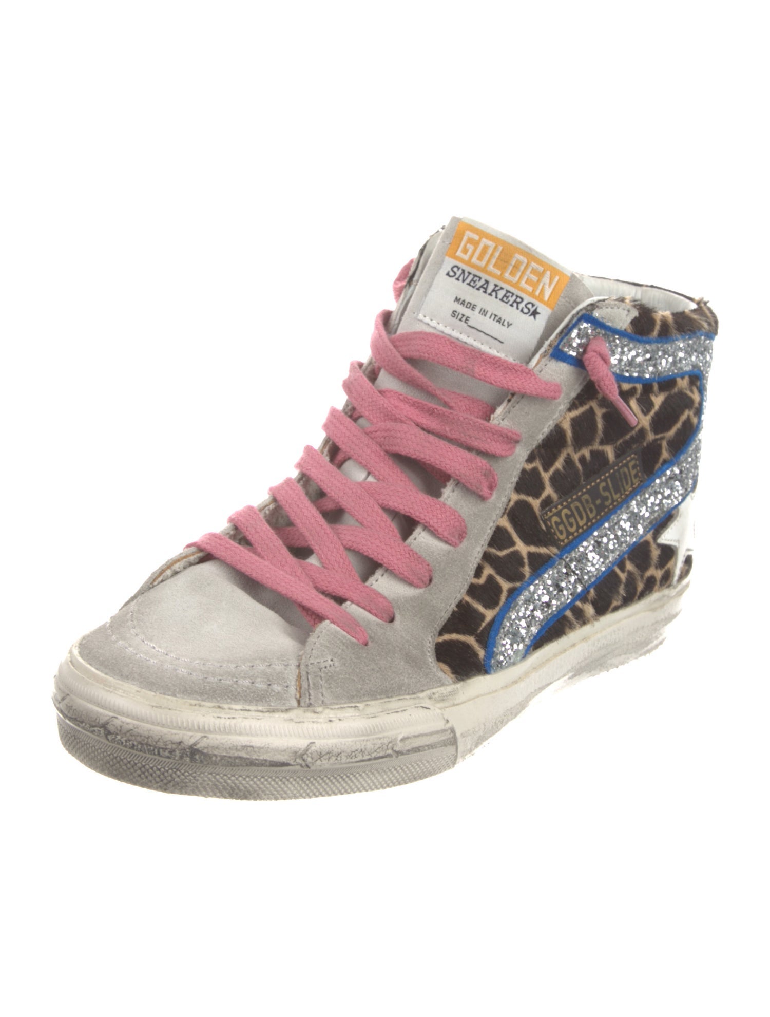 Golden Goose Ponyhair Animal Print Sneakers