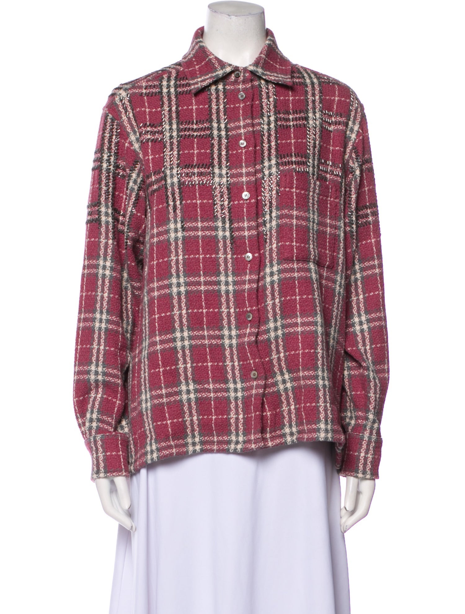 Golden Goose Plaid Print Jacket