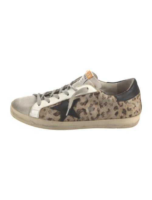 Golden Goose Ponyhair Animal Print Sneakers
