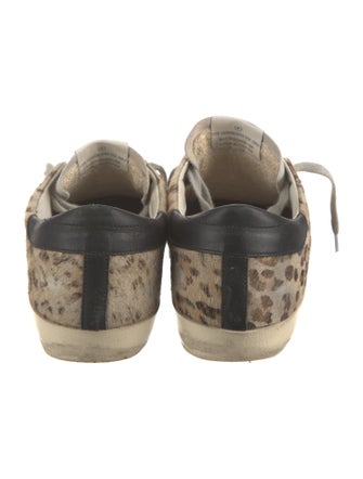Golden Goose Ponyhair Animal Print Sneakers