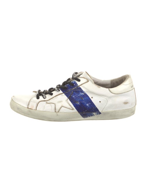Golden Goose Leather Printed Sneakers