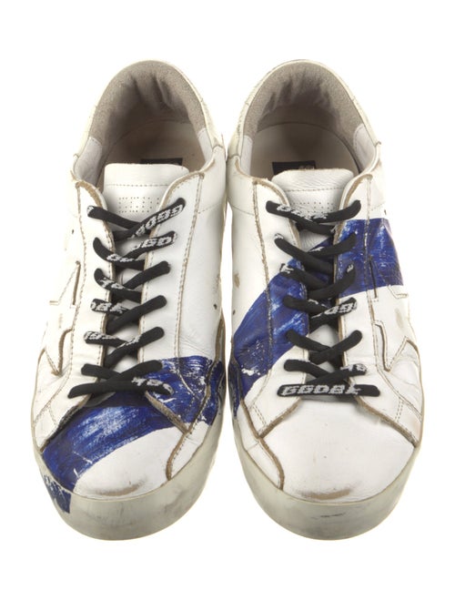 Golden Goose Leather Printed Sneakers
